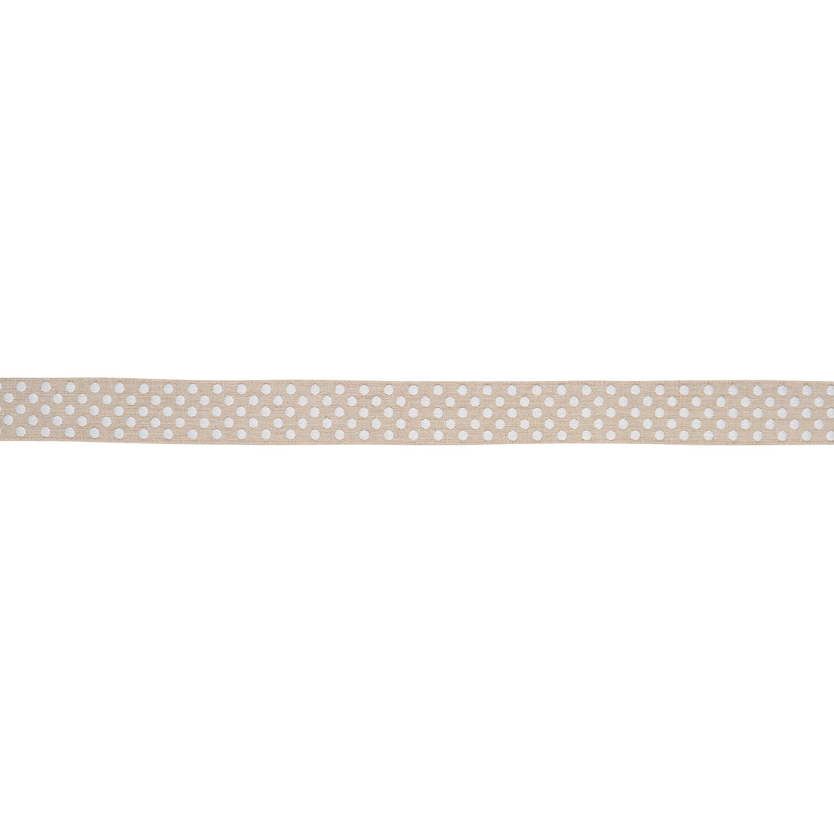 Dotted Embroidered Tape - Natural - Schumacher 86290 Trim - Schumacher Trim