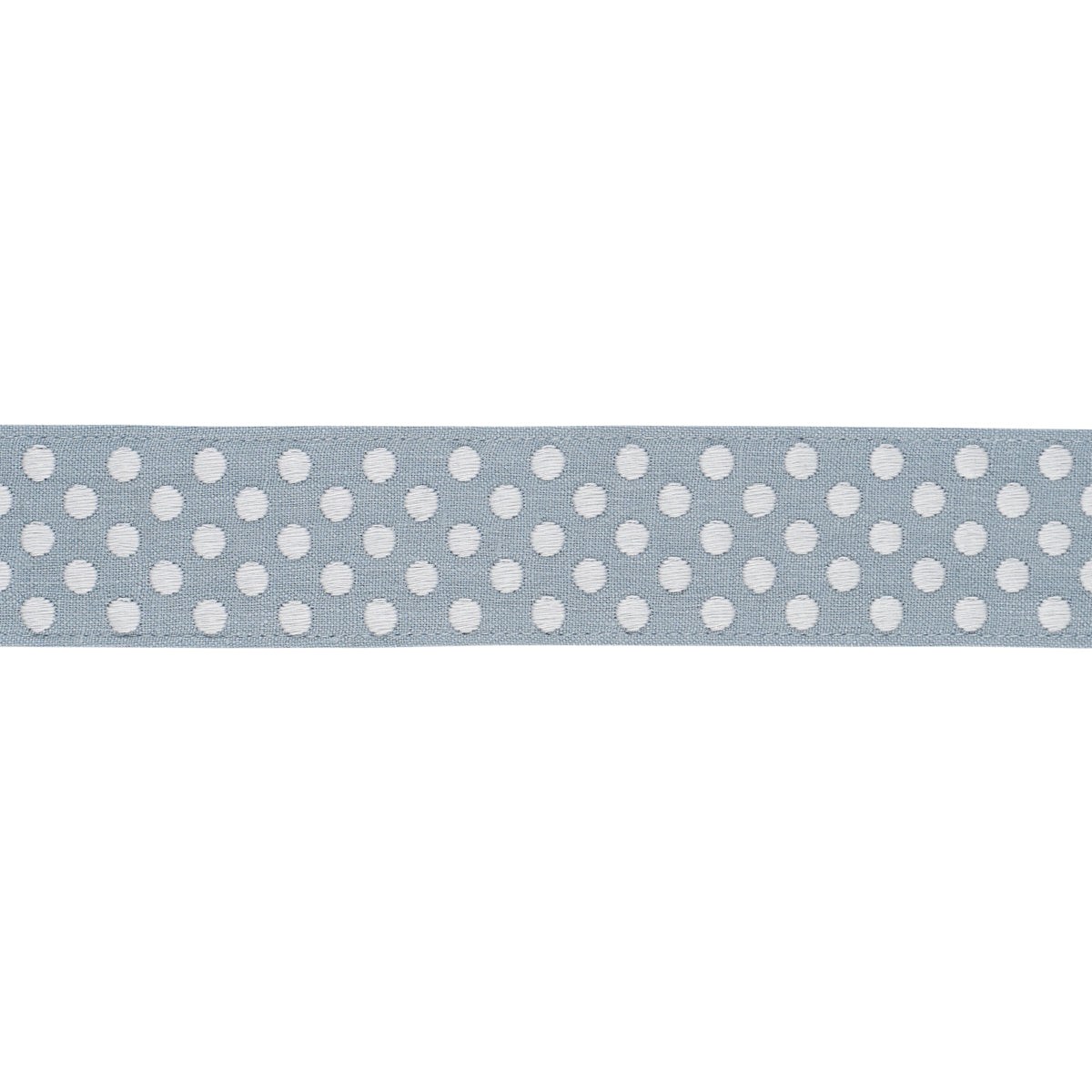 Dotted Embroidered Tape - Sky - Schumacher 86292 Trim - Schumacher Trim