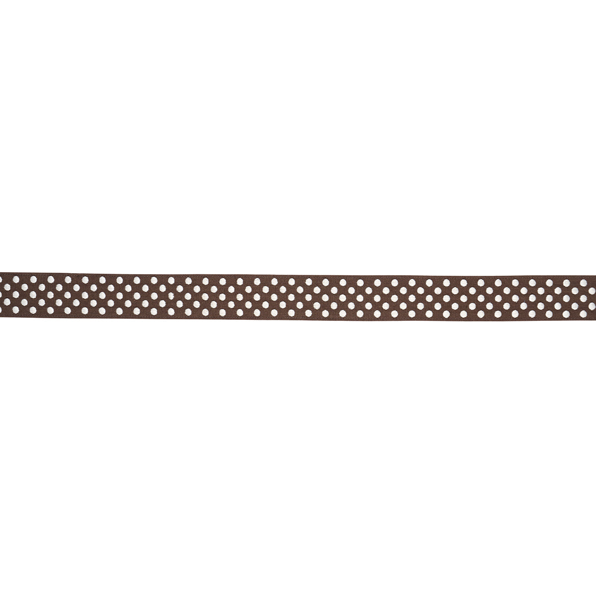 Dotted Embroidered Tape - Brown - Schumacher 86294 Trim - Schumacher Trim
