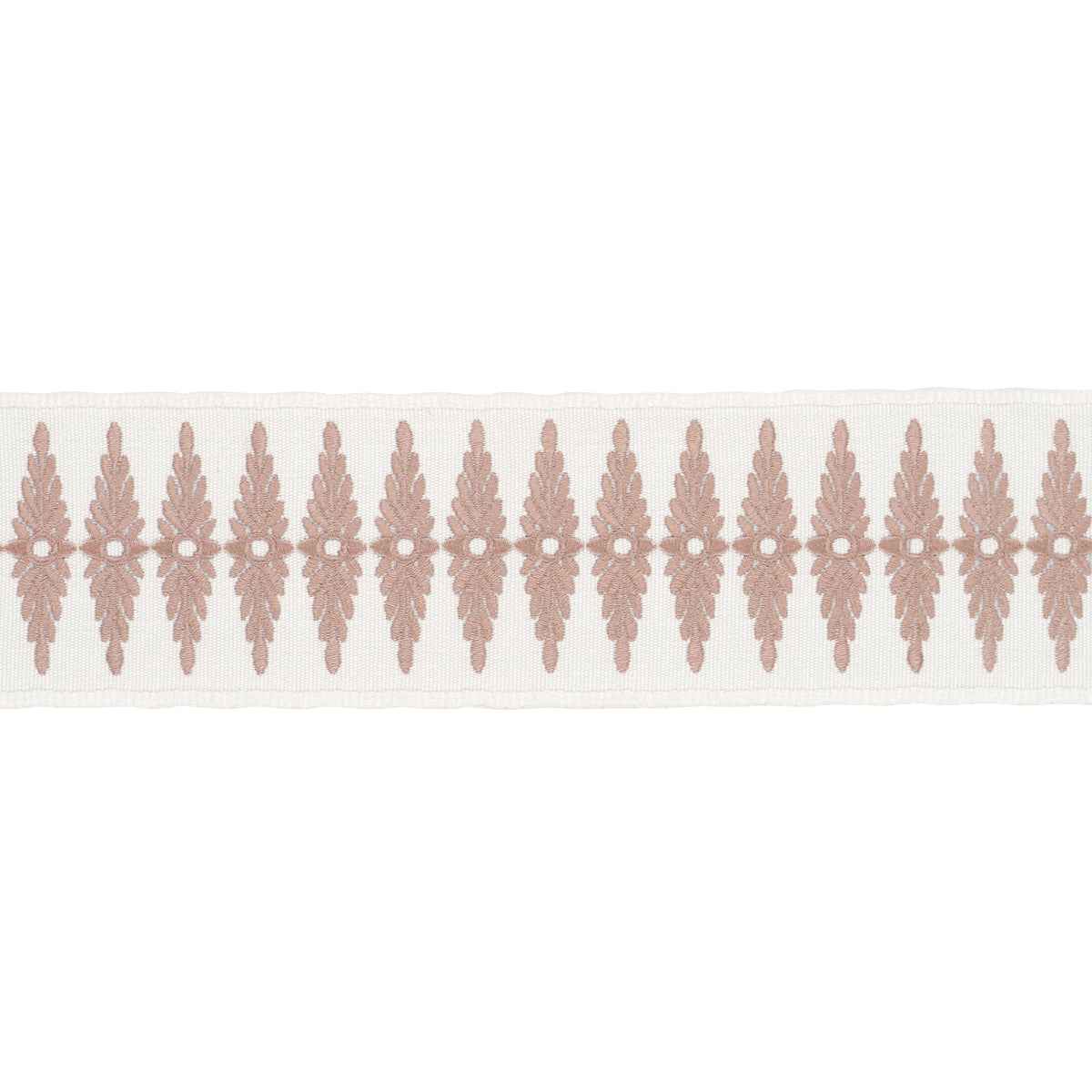 Genevieve Embroidered Tape - Blush - Schumacher 86322