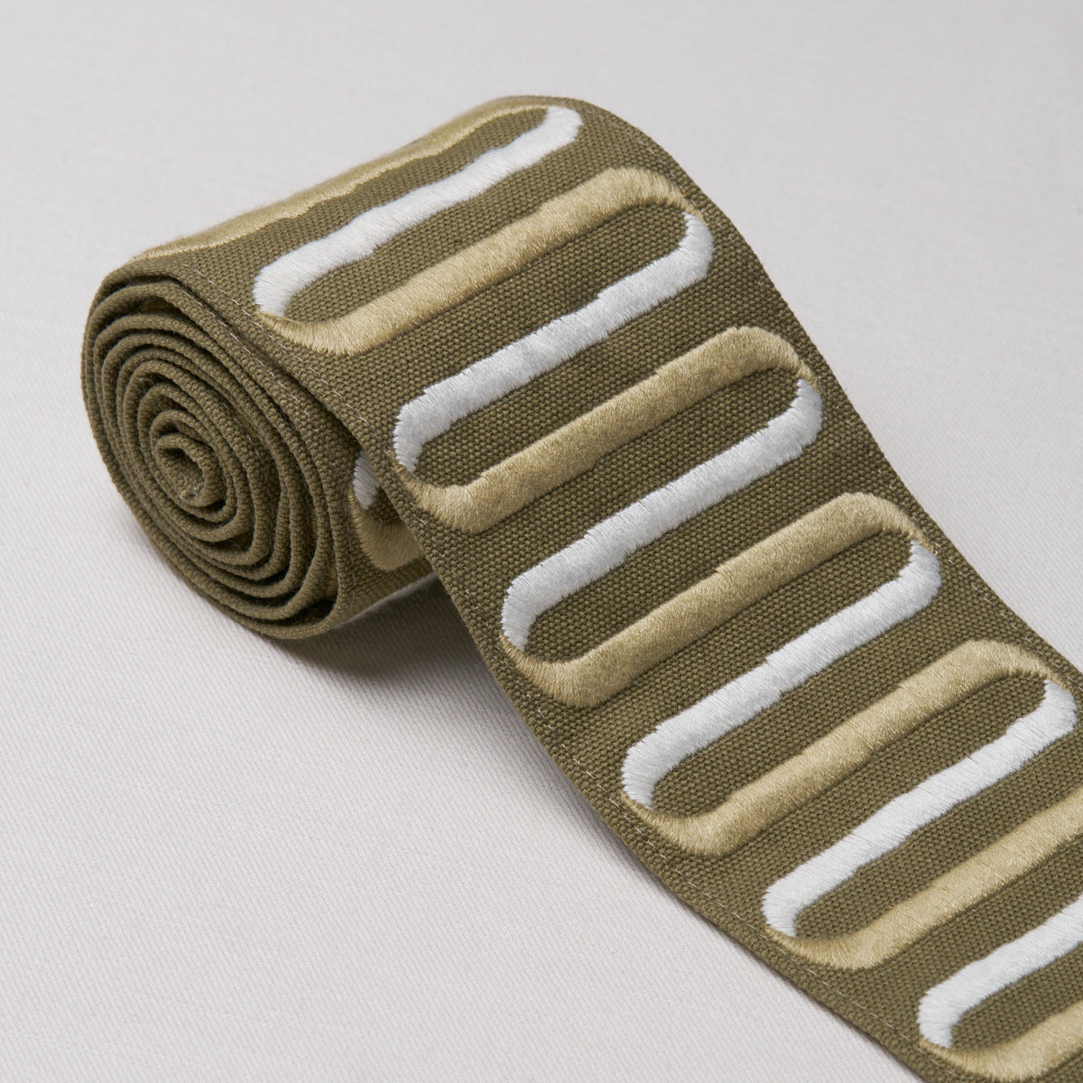 Ribbon Tape - Olive - Schumacher 86340 Trim - Schumacher Trim