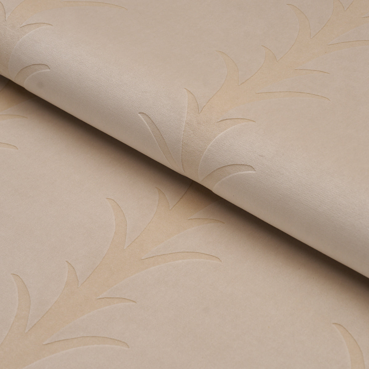 ACANTHUS-STRIPE-VELVET-MISTRAL-SAND-SCHUMACHER-86450 - Schumacher Fabric