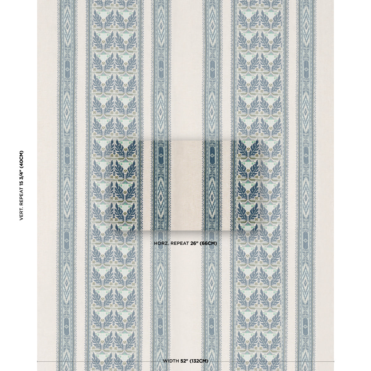 AYLA-EMBROIDERY-OCEAN-SCHUMACHER-86550 - Schumacher Fabric