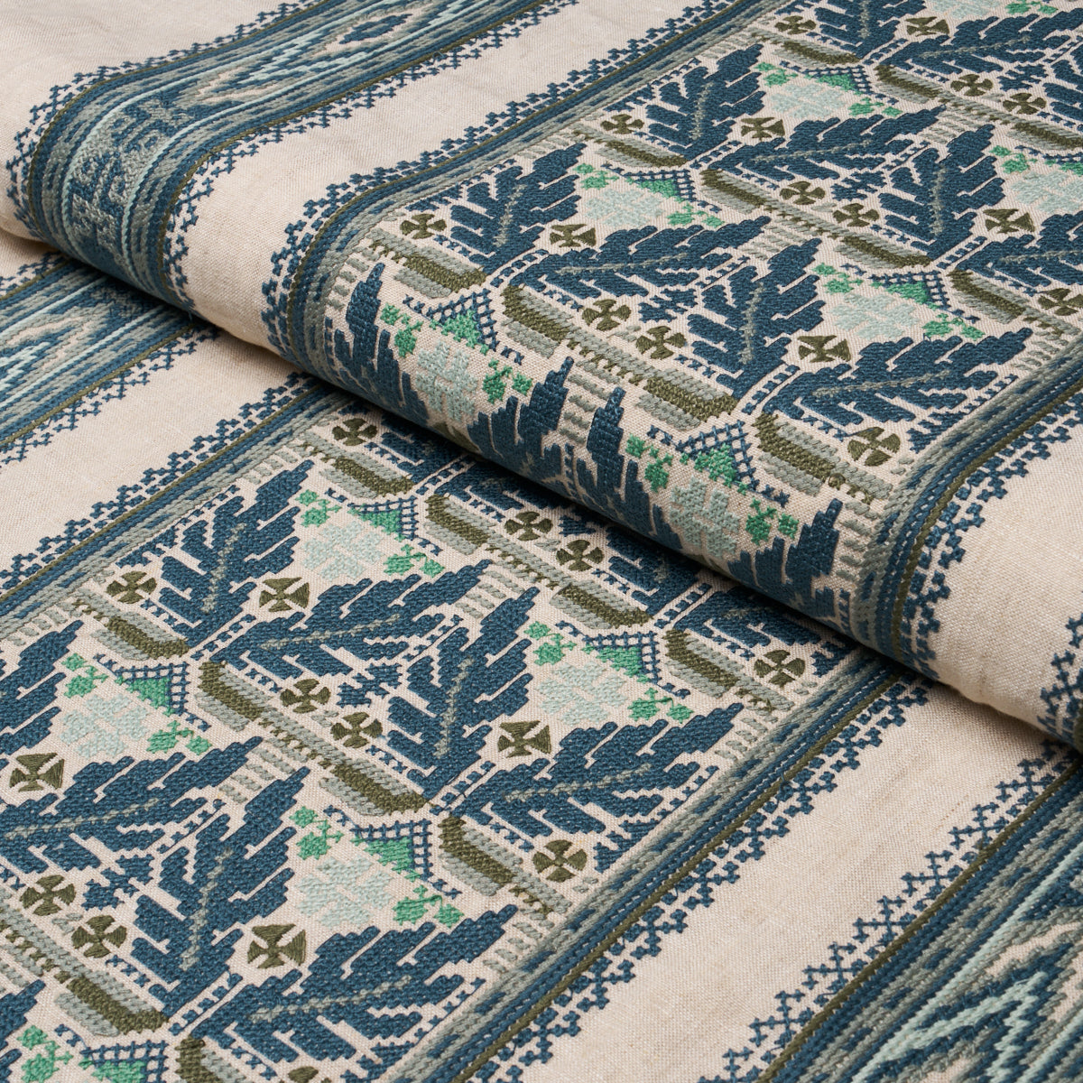 AYLA-EMBROIDERY-OCEAN-SCHUMACHER-86550 - Schumacher Fabric