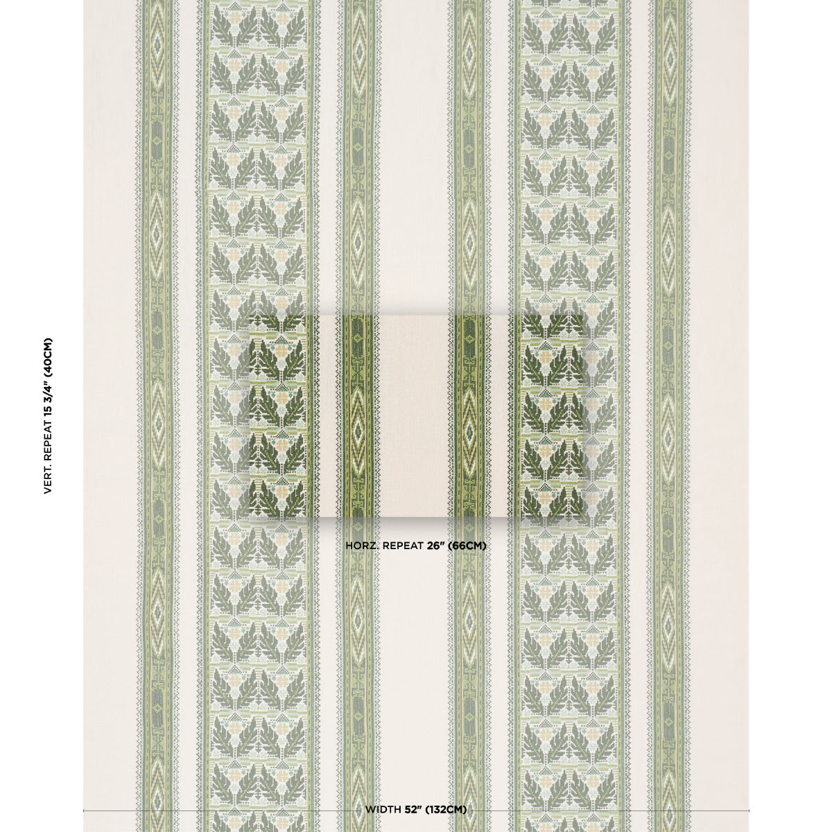 AYLA-EMBROIDERY-GREEN-SCHUMACHER-86551 - Schumacher Fabric