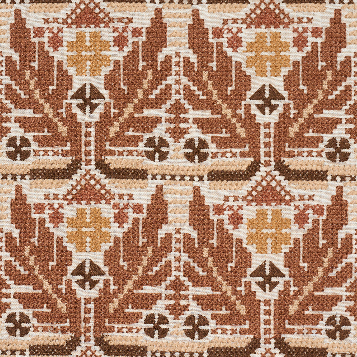 AYLA-EMBROIDERY-SPICE-SCHUMACHER-86552 - Schumacher Fabric
