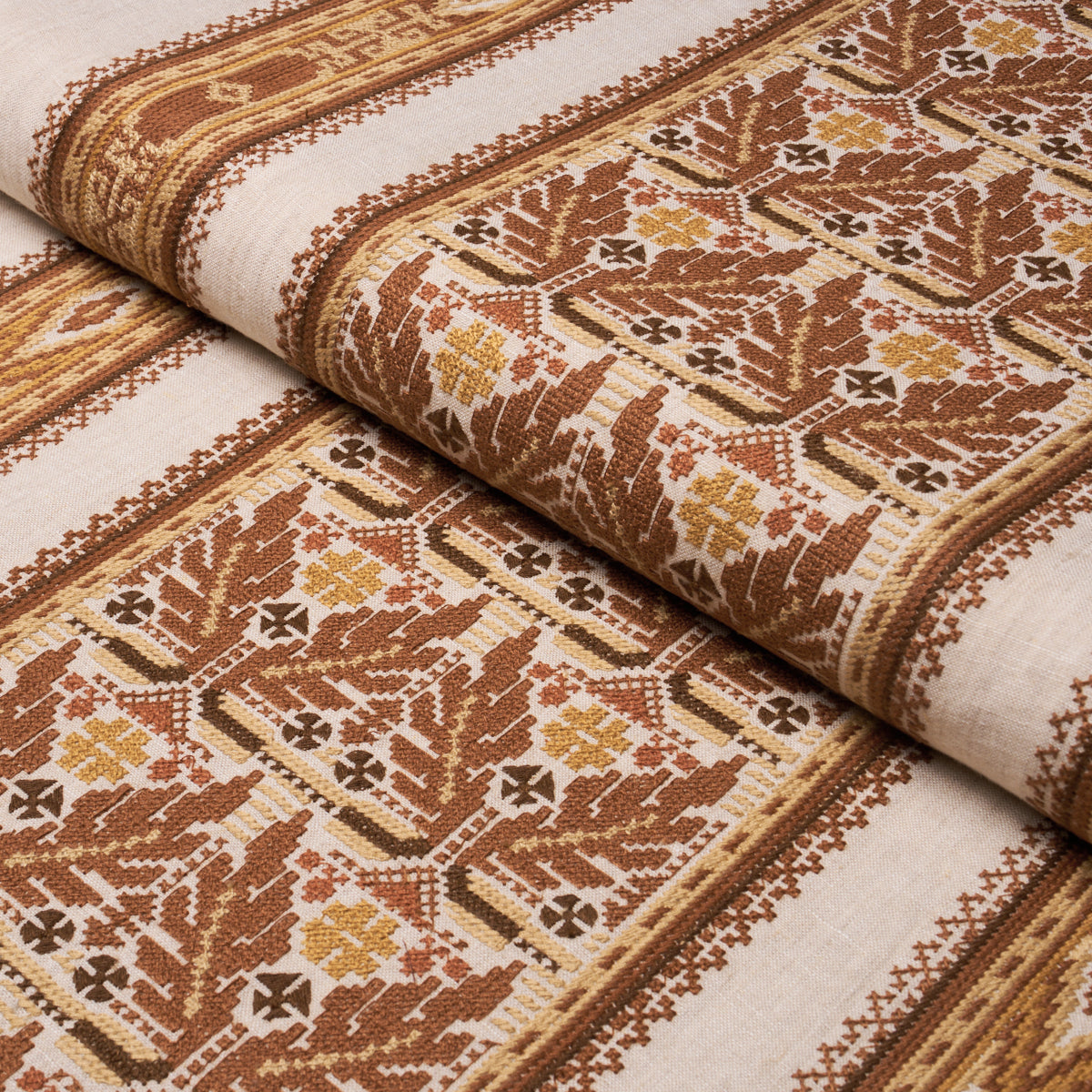 AYLA-EMBROIDERY-SPICE-SCHUMACHER-86552 - Schumacher Fabric