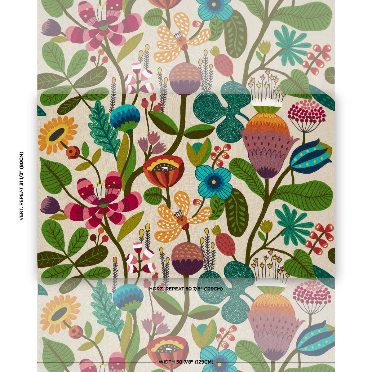 MODERN-BOTANICAL-EMBROIDERY-PARADISE-SCHUMACHER-86570 - Schumacher Fabric