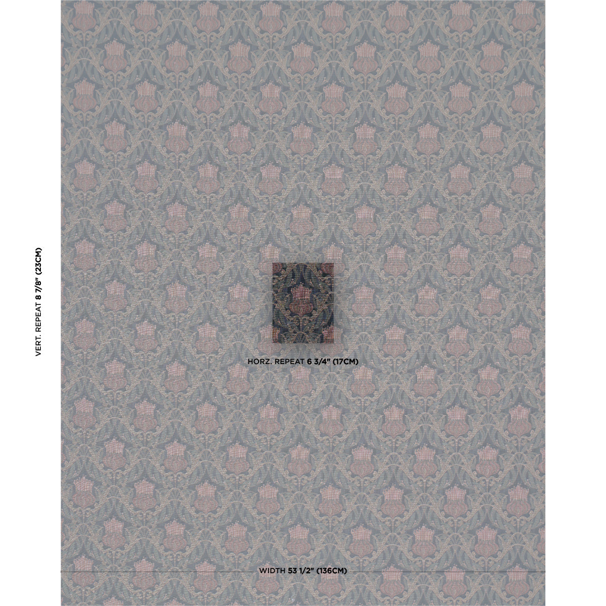 Rowallan Trellis - Midnight - Schumacher 86631 Fabric - Schumacher Fabric