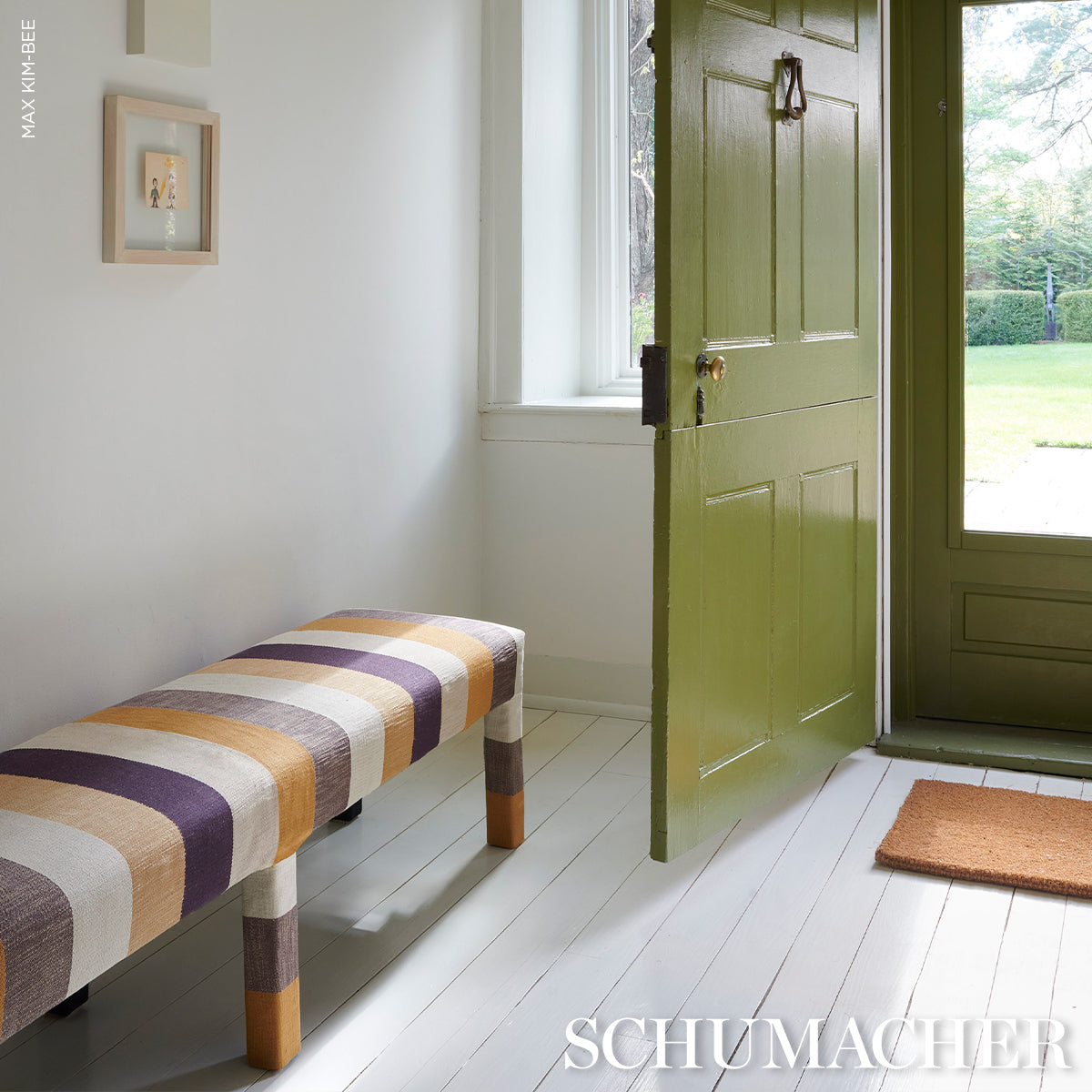 Appino Stripe - Ochre - Schumacher 86652 Fabric - Schumacher Fabric