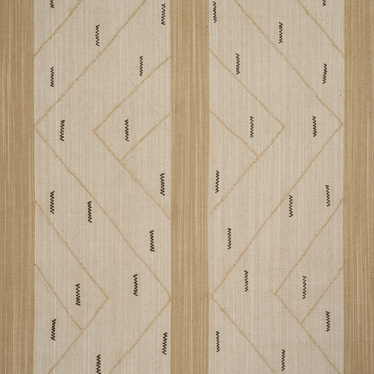 Kapanga Embroidery - Oat - Schumacher 86700 Fabric - Schumacher Fabric