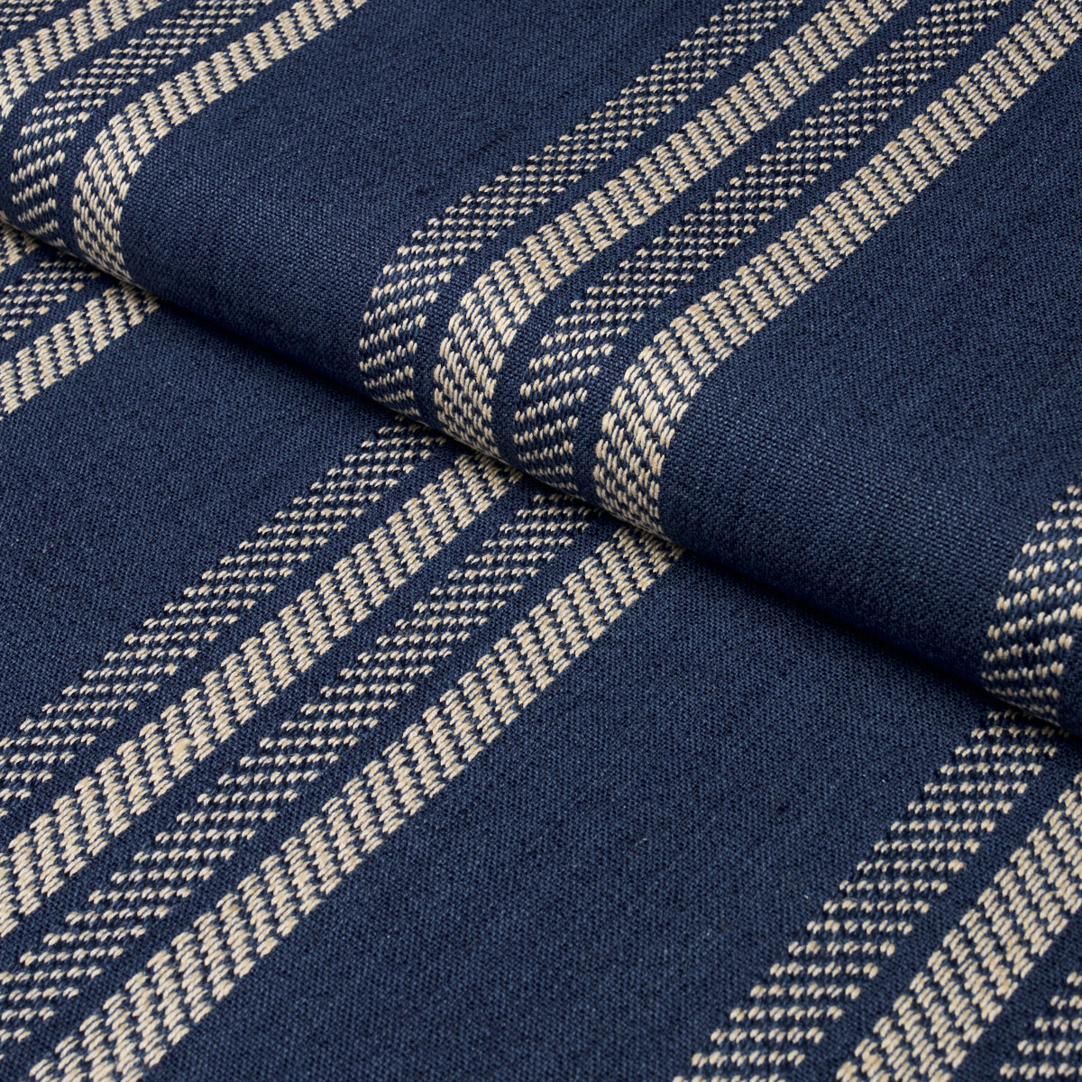 Nor Stripe - Indigo - Schumacher 86742 Fabric - Schumacher Fabric