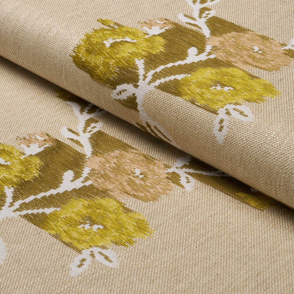 Trace Of Connection - Silk Mustard - Schumacher 86920 Fabric - Schumacher Fabric