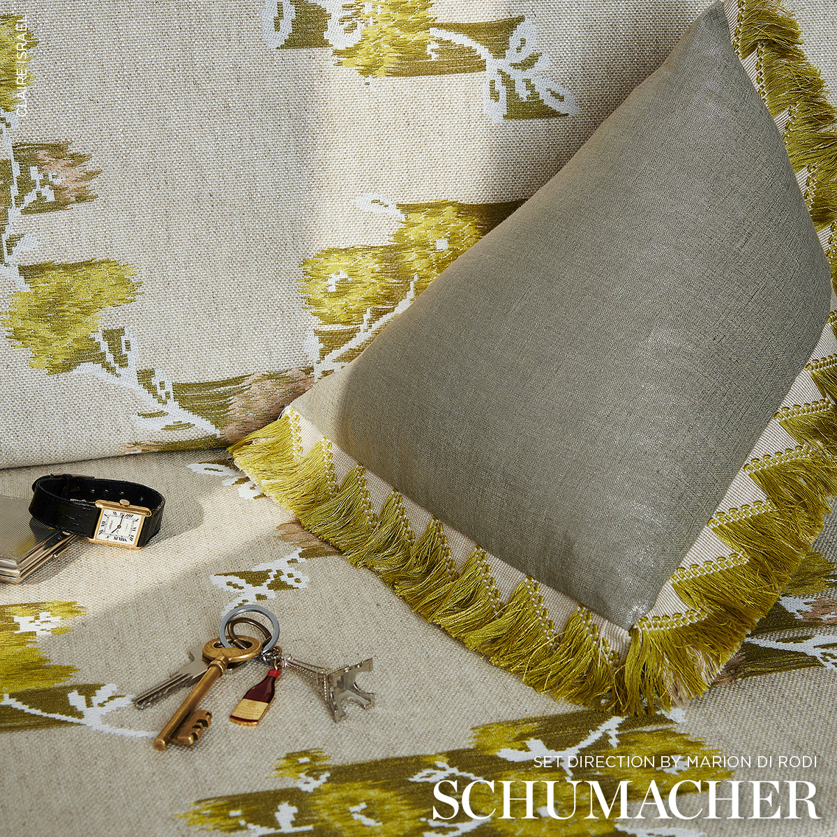 TRACE-OF-CONNECTION-FRINGE-CHARTREUSE-SCHUMACHER-86930 - Schumacher Recortar