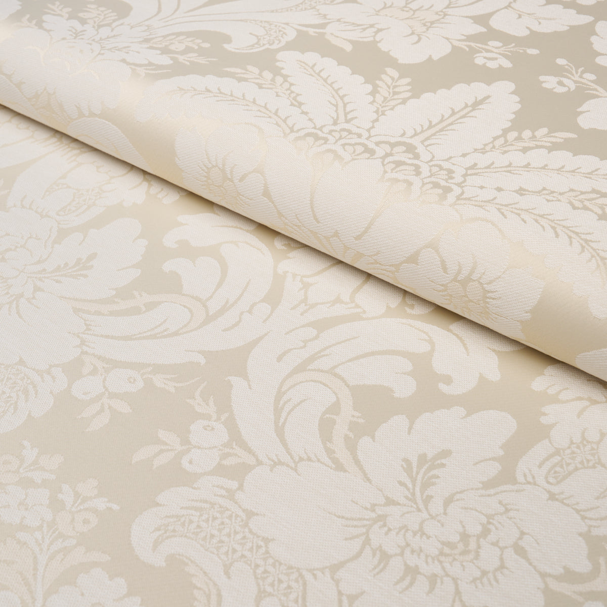 Kennedy Damask - Ivory - Schumacher 87092 Fabric - Schumacher Fabric