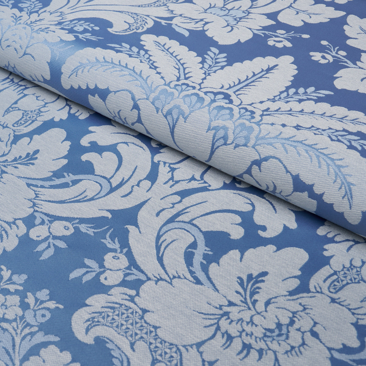 Kennedy Damask - Cobalt - Schumacher 87093 Fabric - Schumacher Fabric