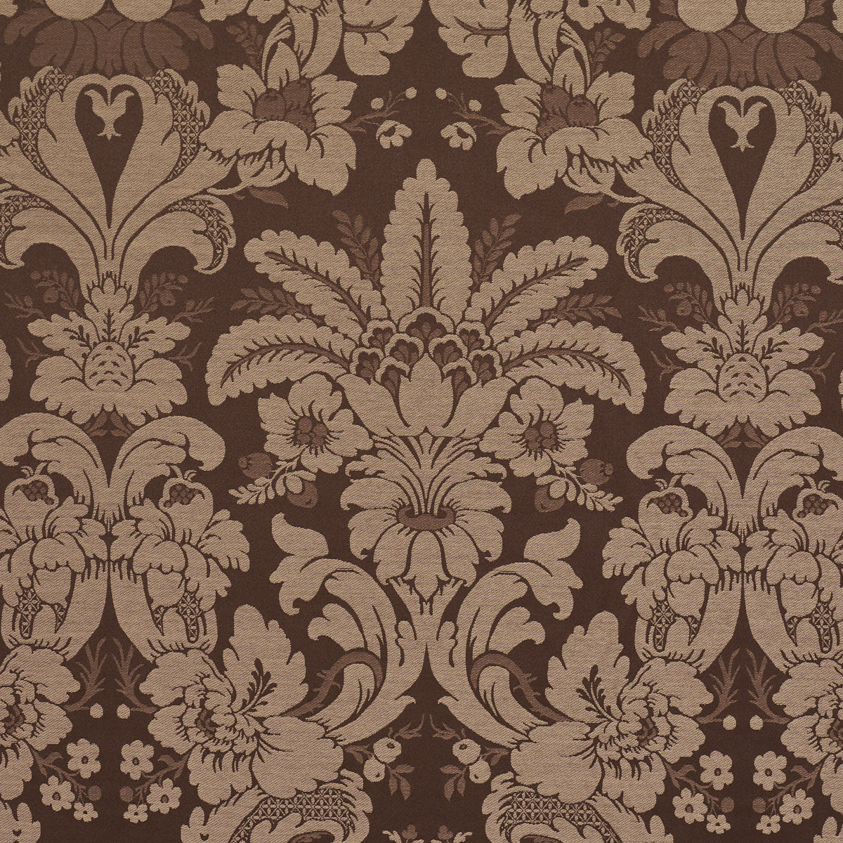 Kennedy Damask - Brown - Schumacher 87095 Fabric - Schumacher Fabric