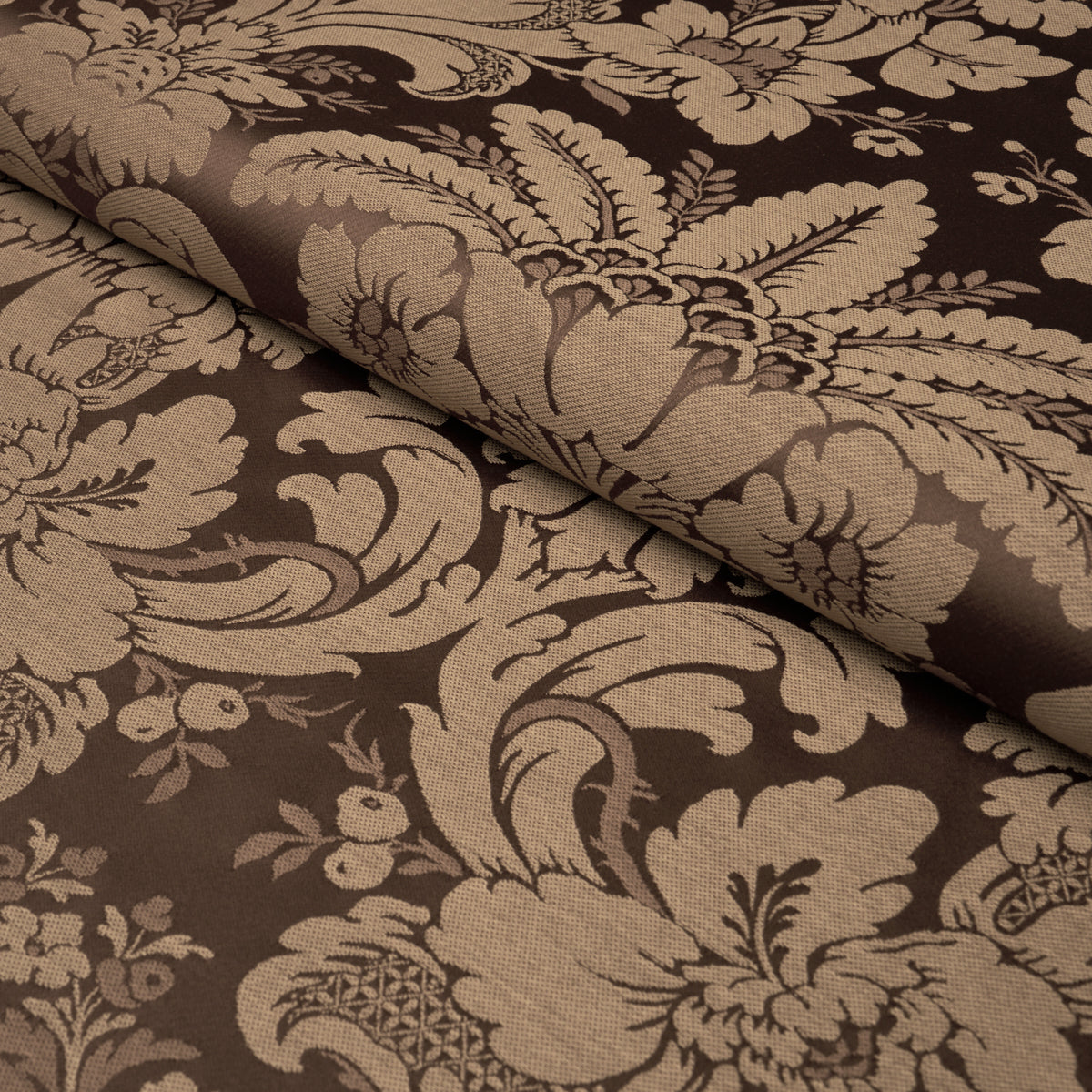 Kennedy Damask - Brown - Schumacher 87095 Fabric - Schumacher Fabric