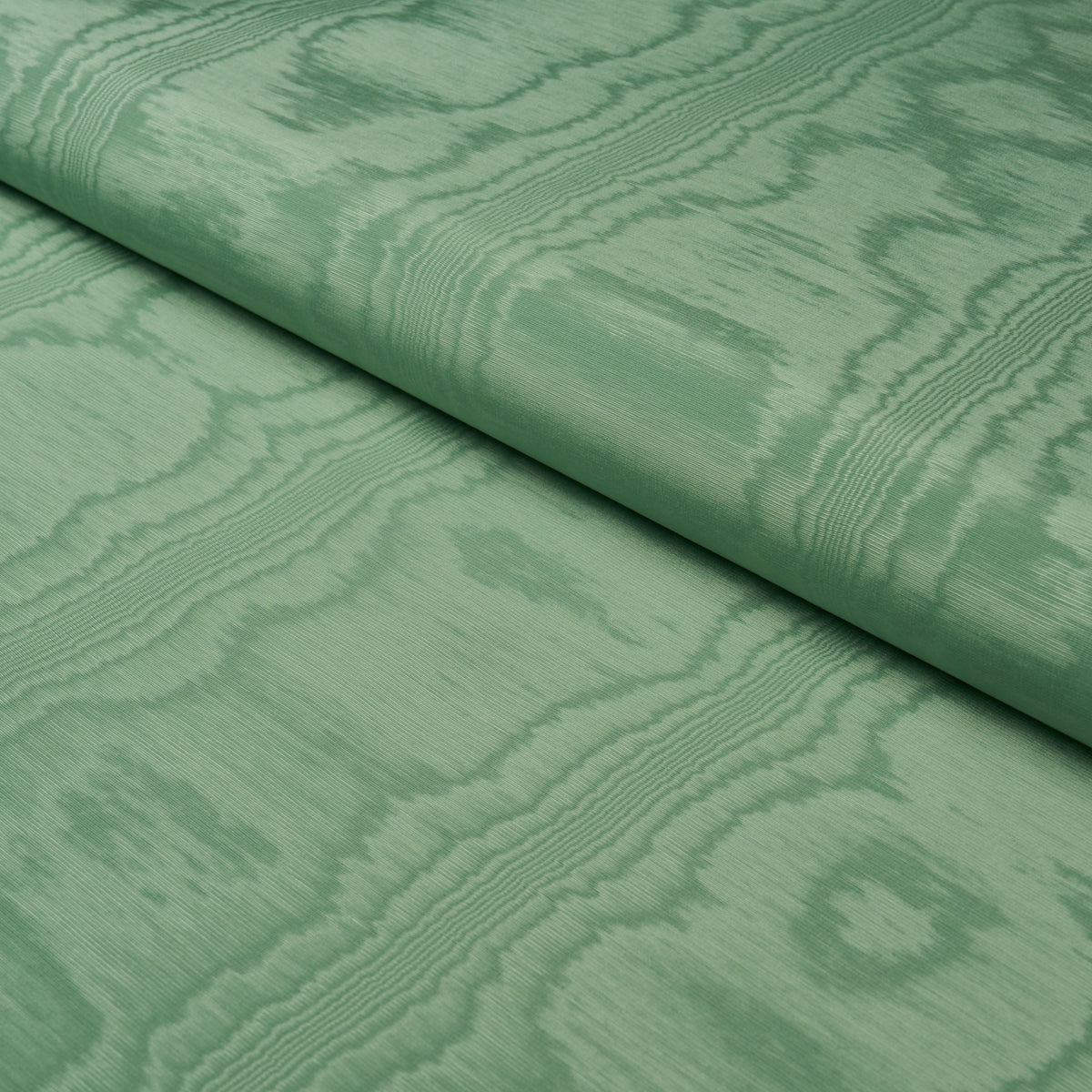Washington Moiré - Green - Schumacher 87101 Fabric - Schumacher Fabric