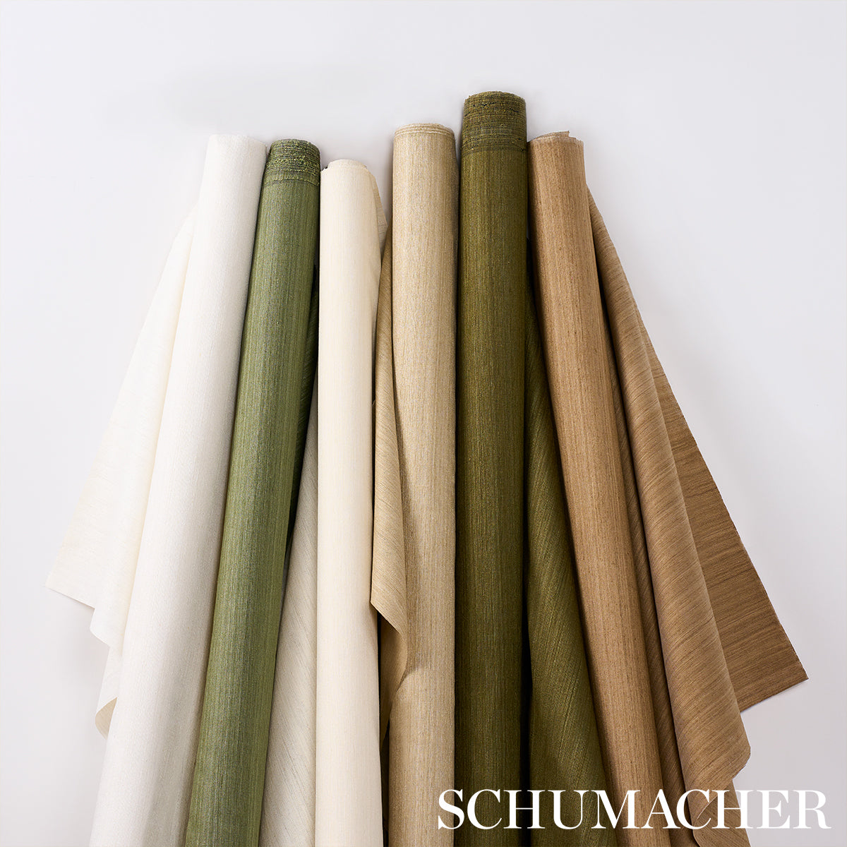 Masara Handwoven Silk - Herb - Schumacher 87227 Fabric - Schumacher Fabric
