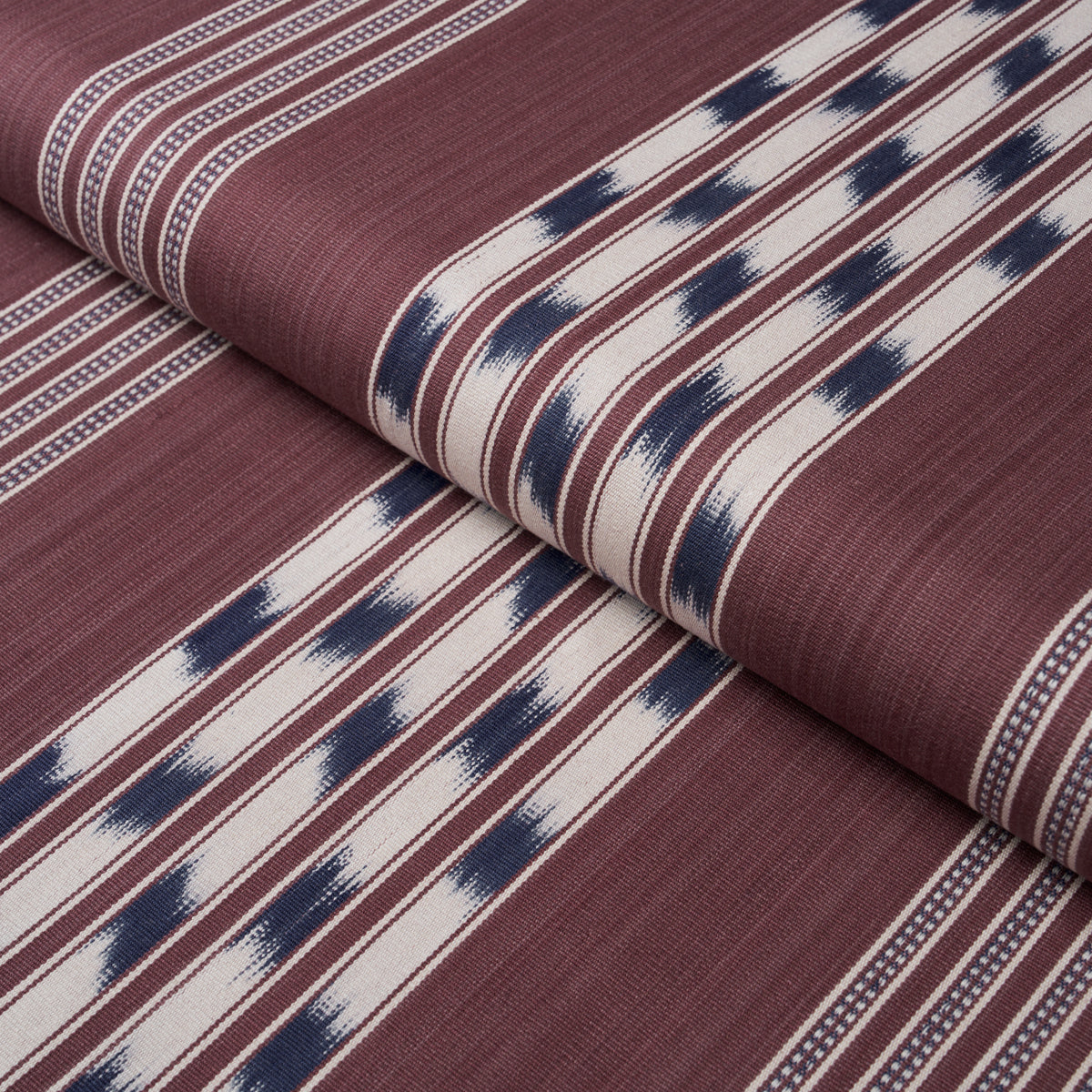 Deja Stripe - Bordeaux - Schumacher 87240 Fabric - Schumacher Fabric