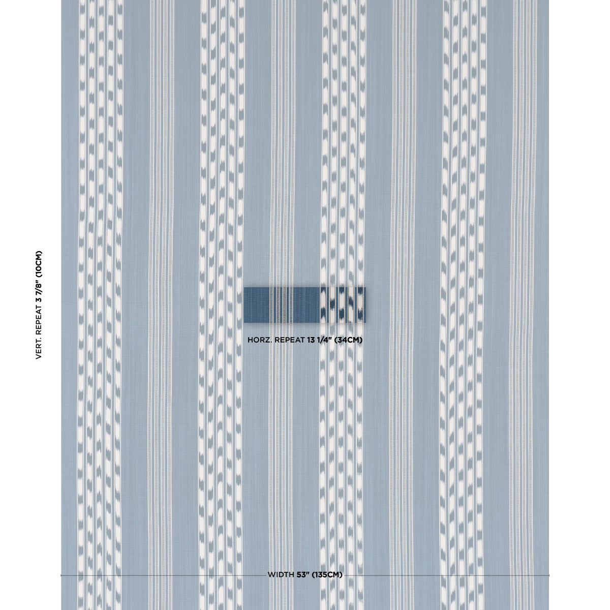 Deja Stripe - Indigo - Schumacher 87241 Fabric - Schumacher Fabric