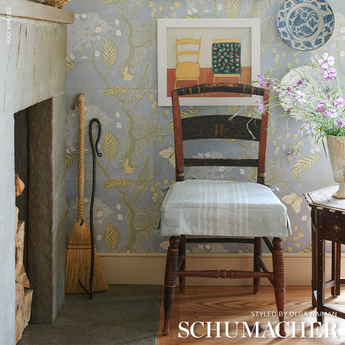 Imara Stripe - Sky - Schumacher 87250 Fabric - Schumacher Fabric