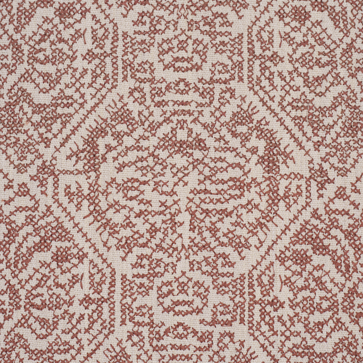 Orion Embroidery - Clay - Schumacher 87270 Fabric - Schumacher Fabric