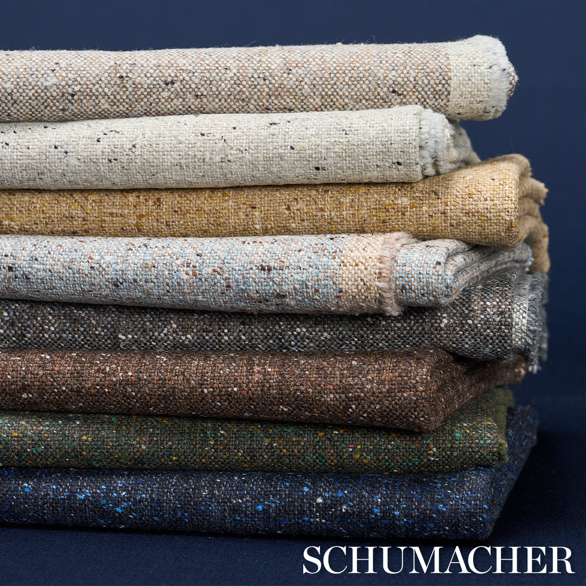 Clarke Donegal Wool Blend - Dark Grey - Schumacher 87314 Fabric - Schumacher Fabric