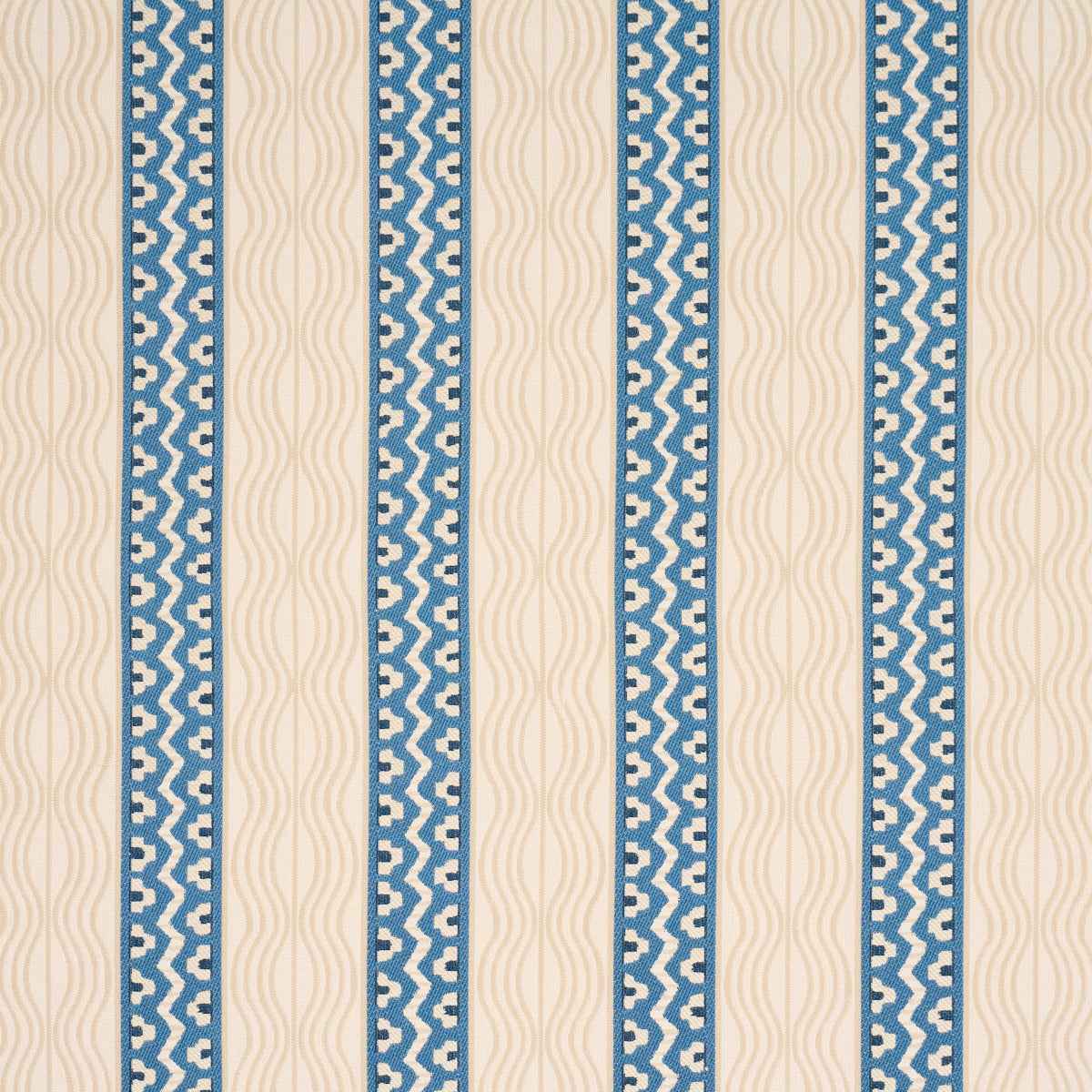 Crème Anglaise - English Cream/Denim Blue - Schumacher 87450