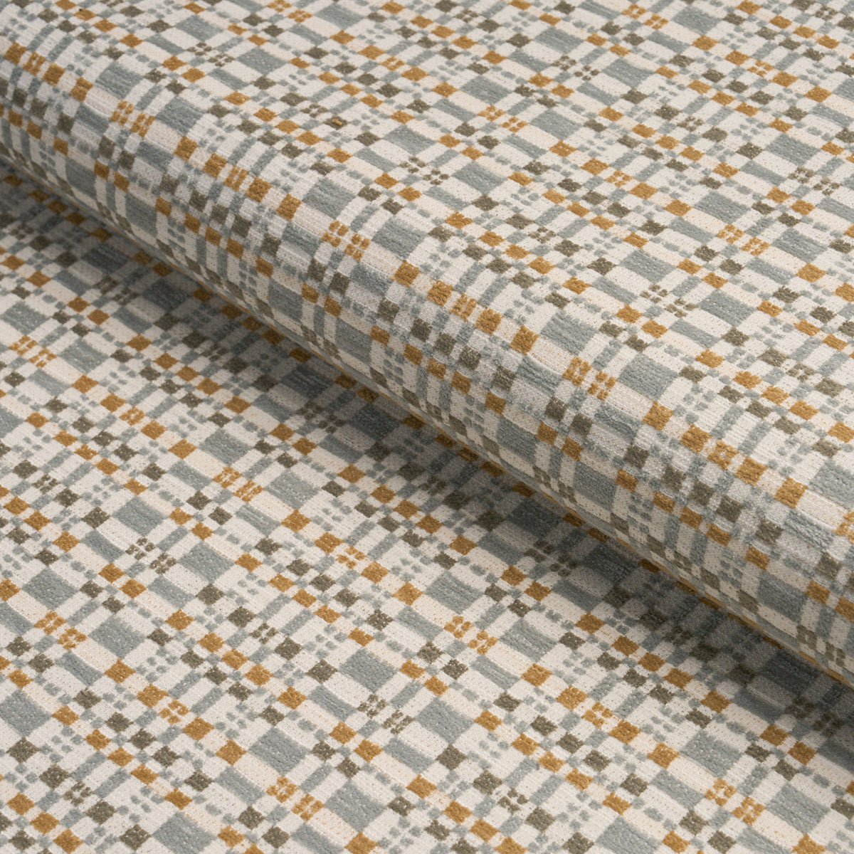 Marja Plaid Performance - Aqua - Schumacher 87501 Fabric - Schumacher Fabric