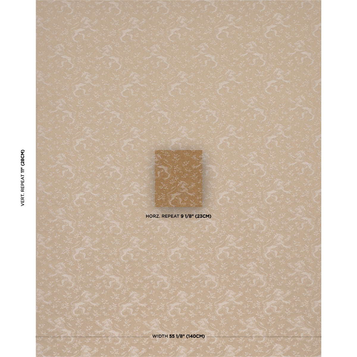 Ewan's Beasts - Wheat - Schumacher 87541 Fabric - Schumacher Fabric
