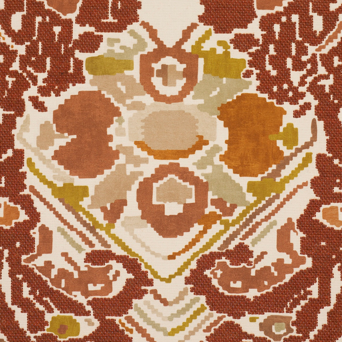 Reversible Digital Damask - Chartreuse - Schumacher 87550 Fabric - Schumacher Fabric