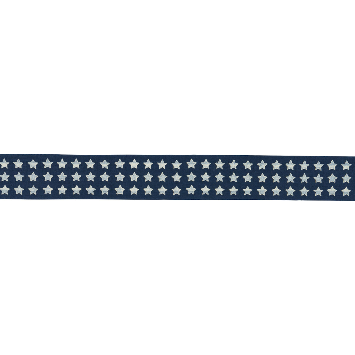 Astra Block Print Tape - Navy - Schumacher 87563 Trim - Schumacher Trim