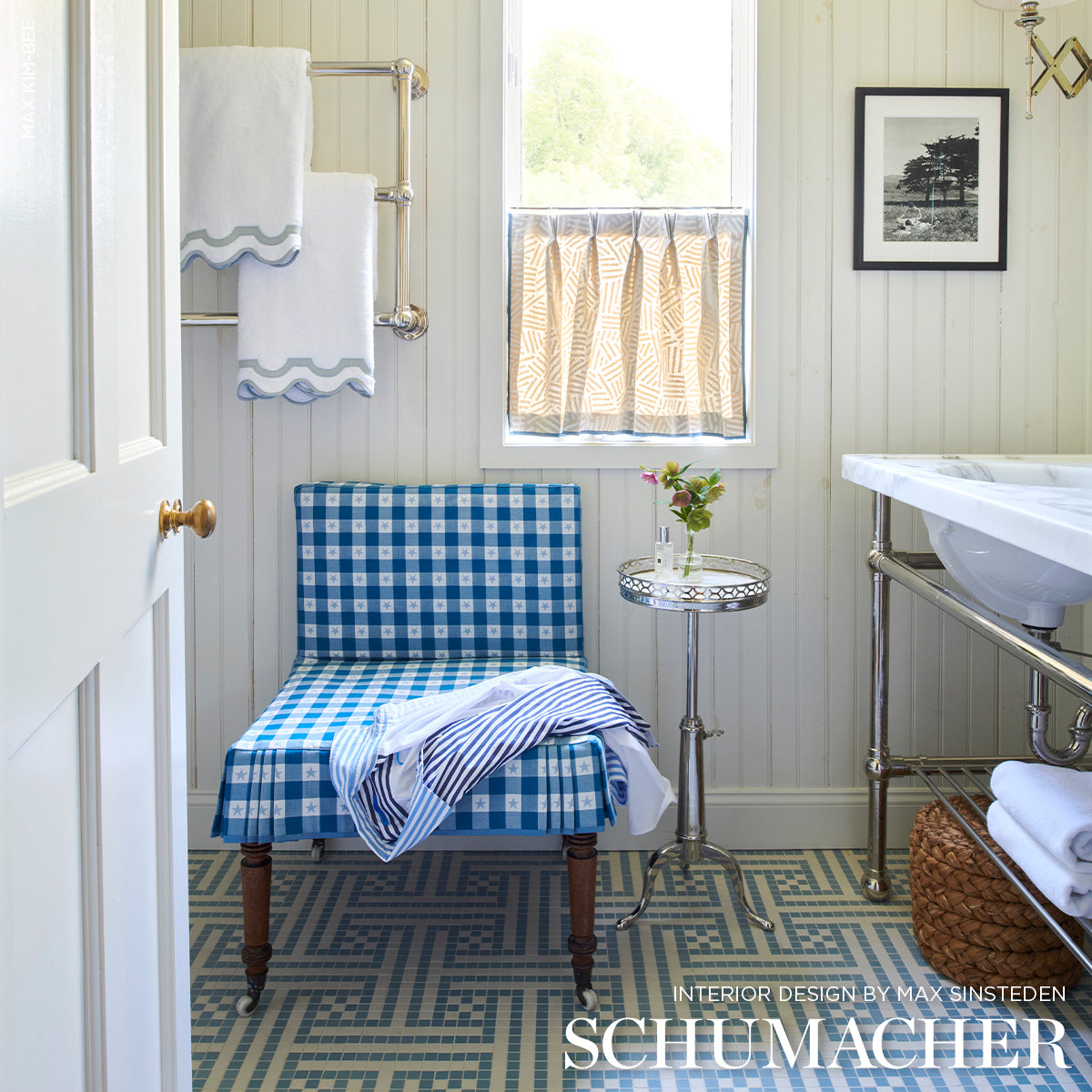 Independence Plaid - Blue - Schumacher 87571 Fabric - Schumacher Fabric