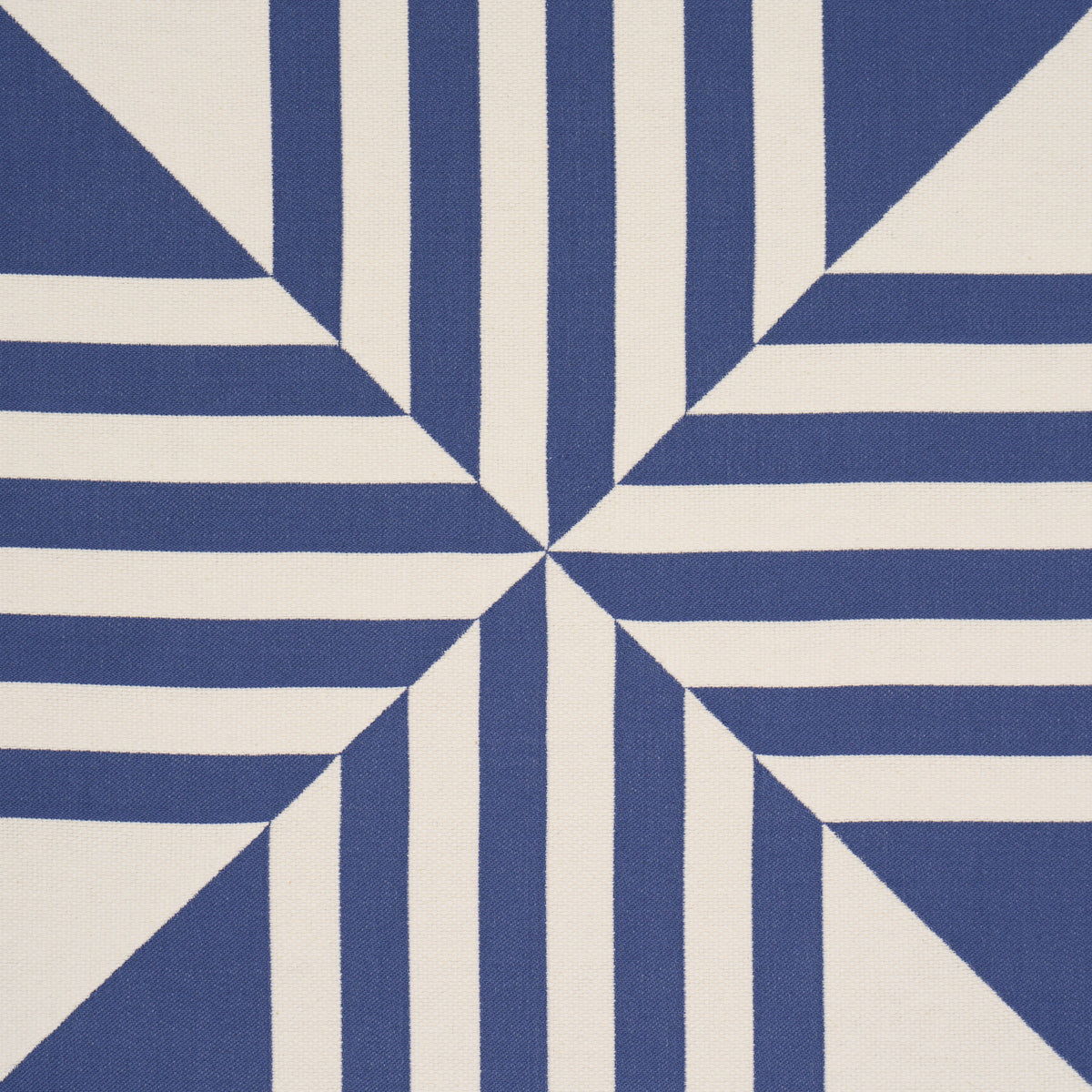 Square In A Square - Navy - Schumacher 87590 Fabric - Schumacher Fabric