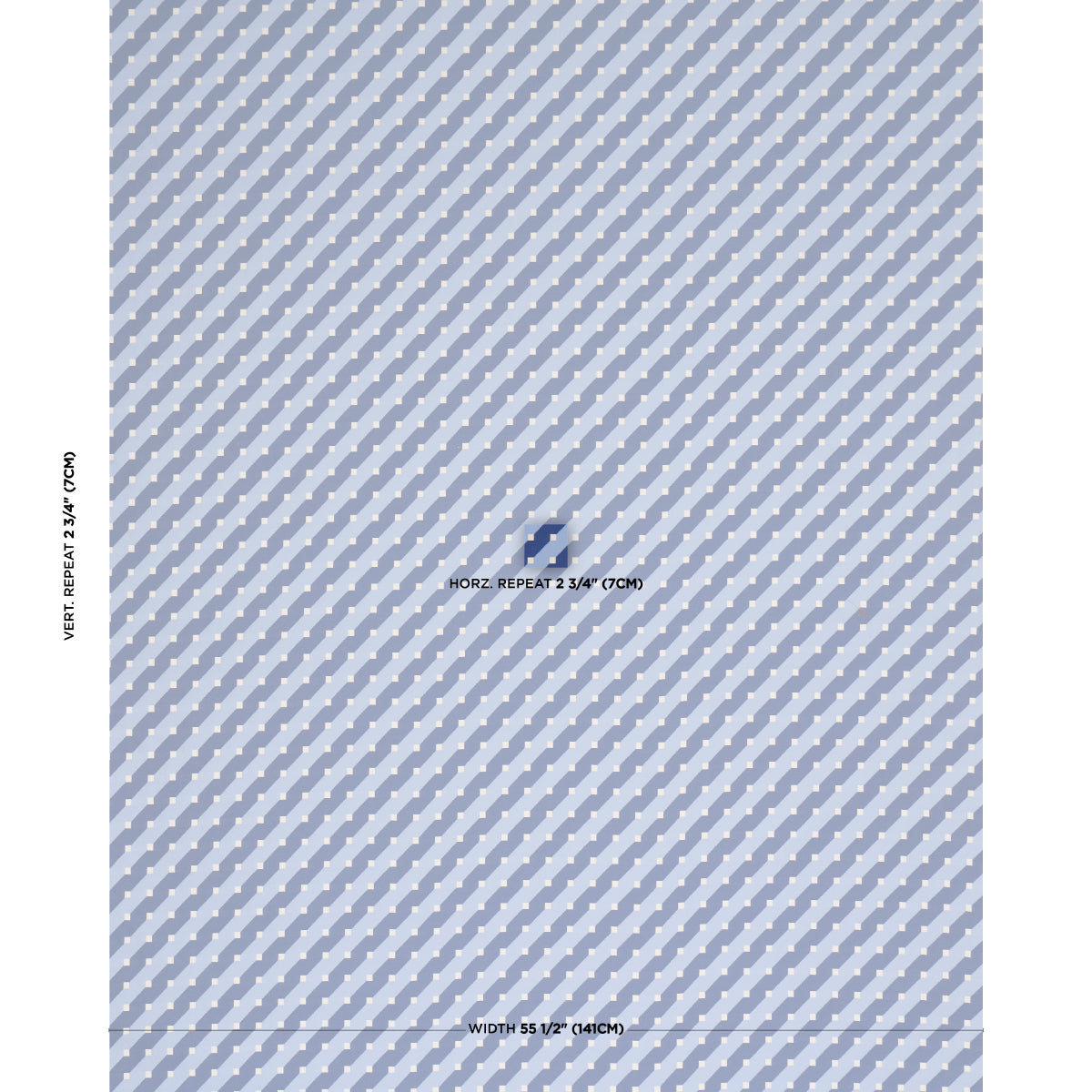 Zilla Stripe - Blues - Schumacher 87611 Fabric - Schumacher Fabric