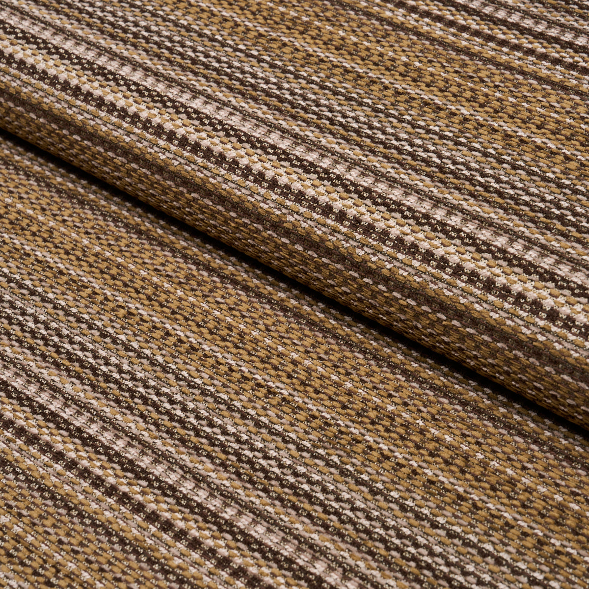 Sabine Performance Stripe - Sepia - Schumacher 87642 Fabric - Schumacher Fabric
