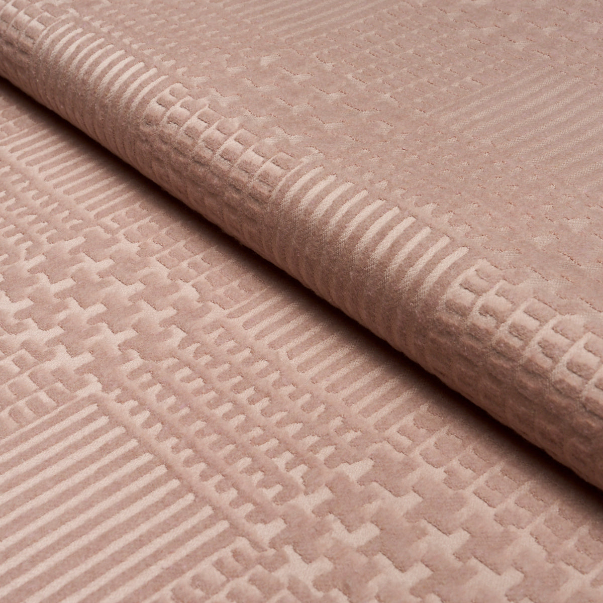 Fuzzy Plaid - Wythe Rose - Schumacher 88012 Fabric - Schumacher Fabric