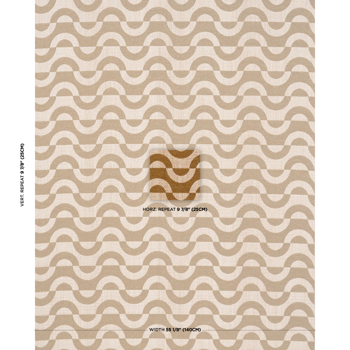 Stay In Tune - Camel - Schumacher 88080 Fabric - Schumacher Fabric