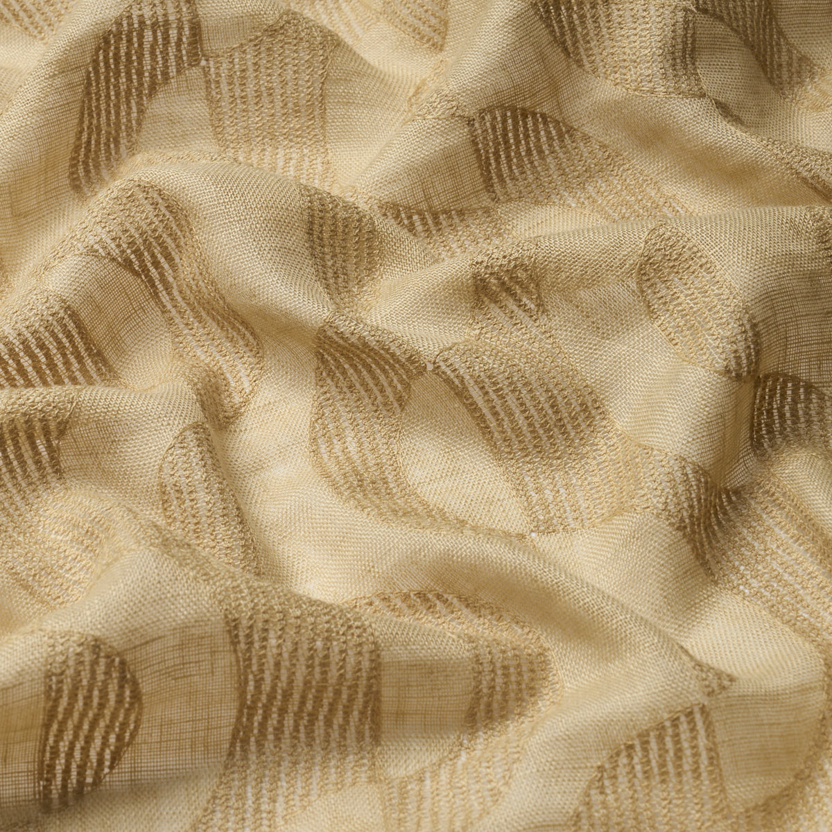 Stay In Tune Sheer - Curry - Schumacher 88092 Fabric - Schumacher Fabric