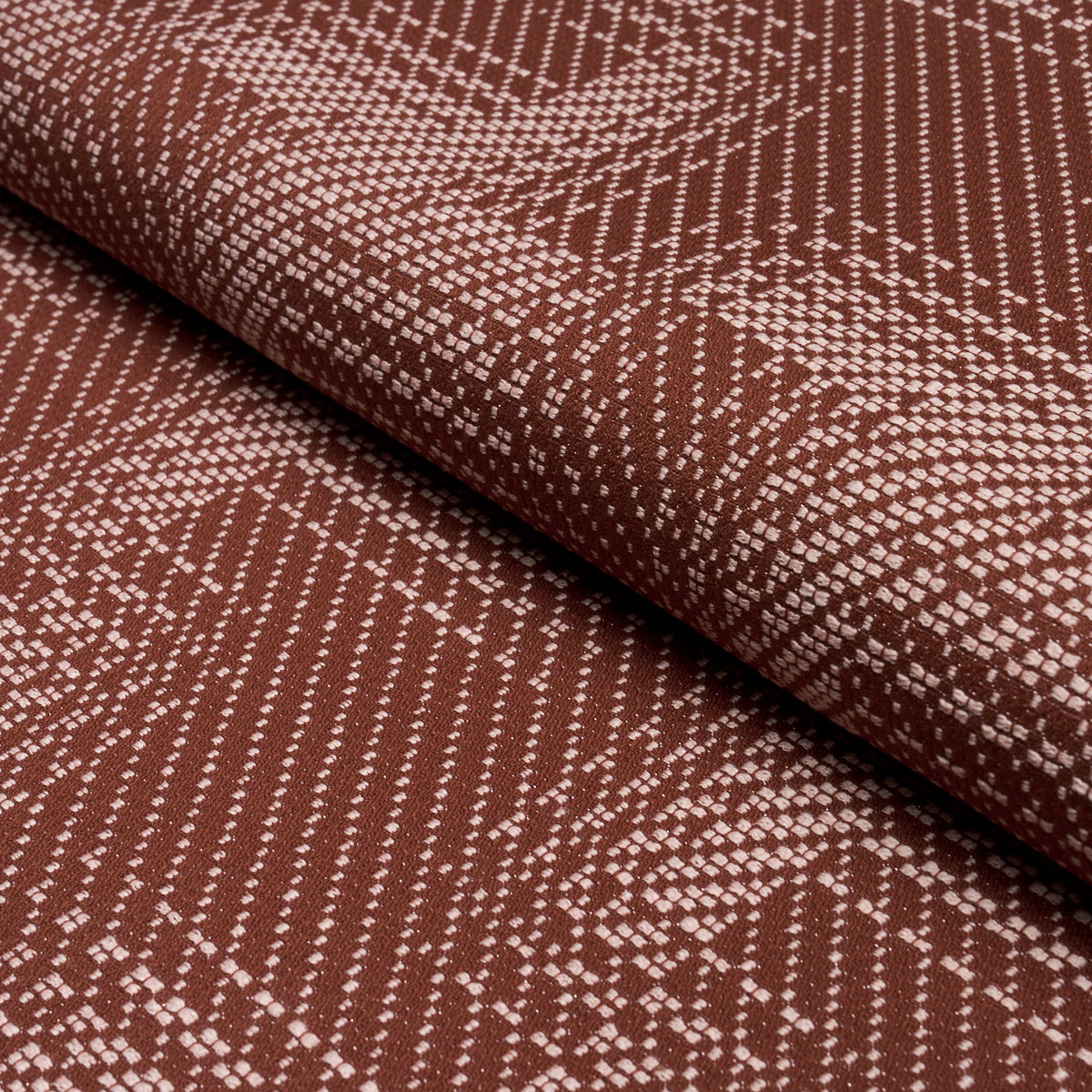 Vibrato Houndstooth - Terracotta - Schumacher 88112 Fabric - Schumacher Fabric