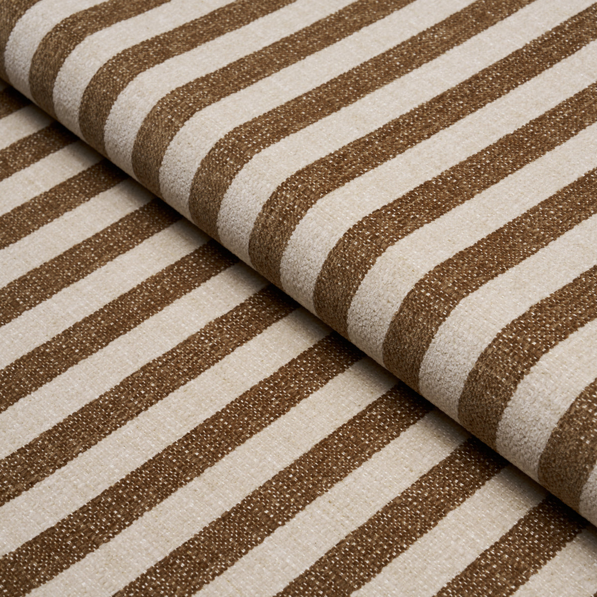 Mallie Performance Stripe - Brown - Schumacher 88651 Fabric - Schumacher Fabric