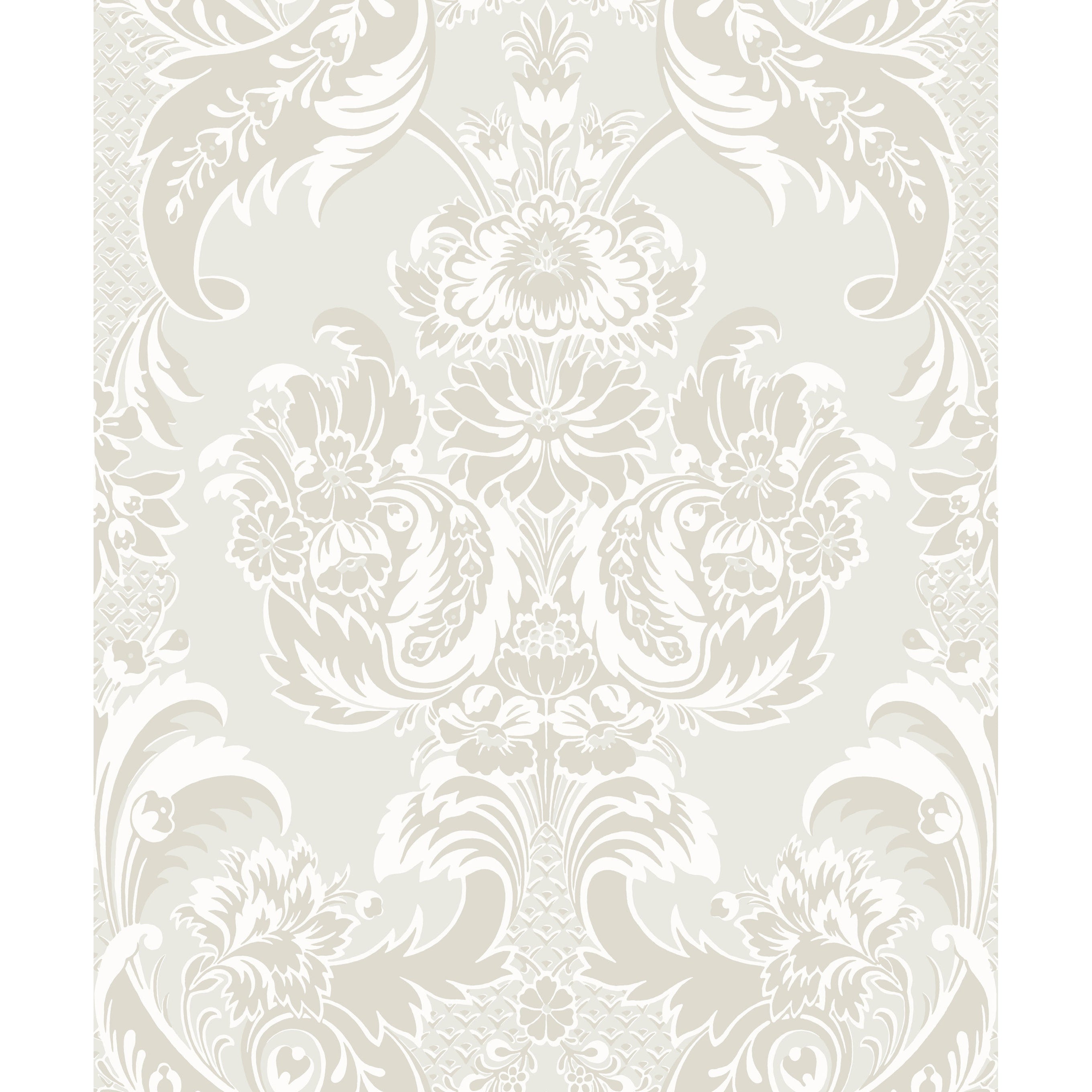 Wyndham - White And Pearl - Cole & Son Wallpaper