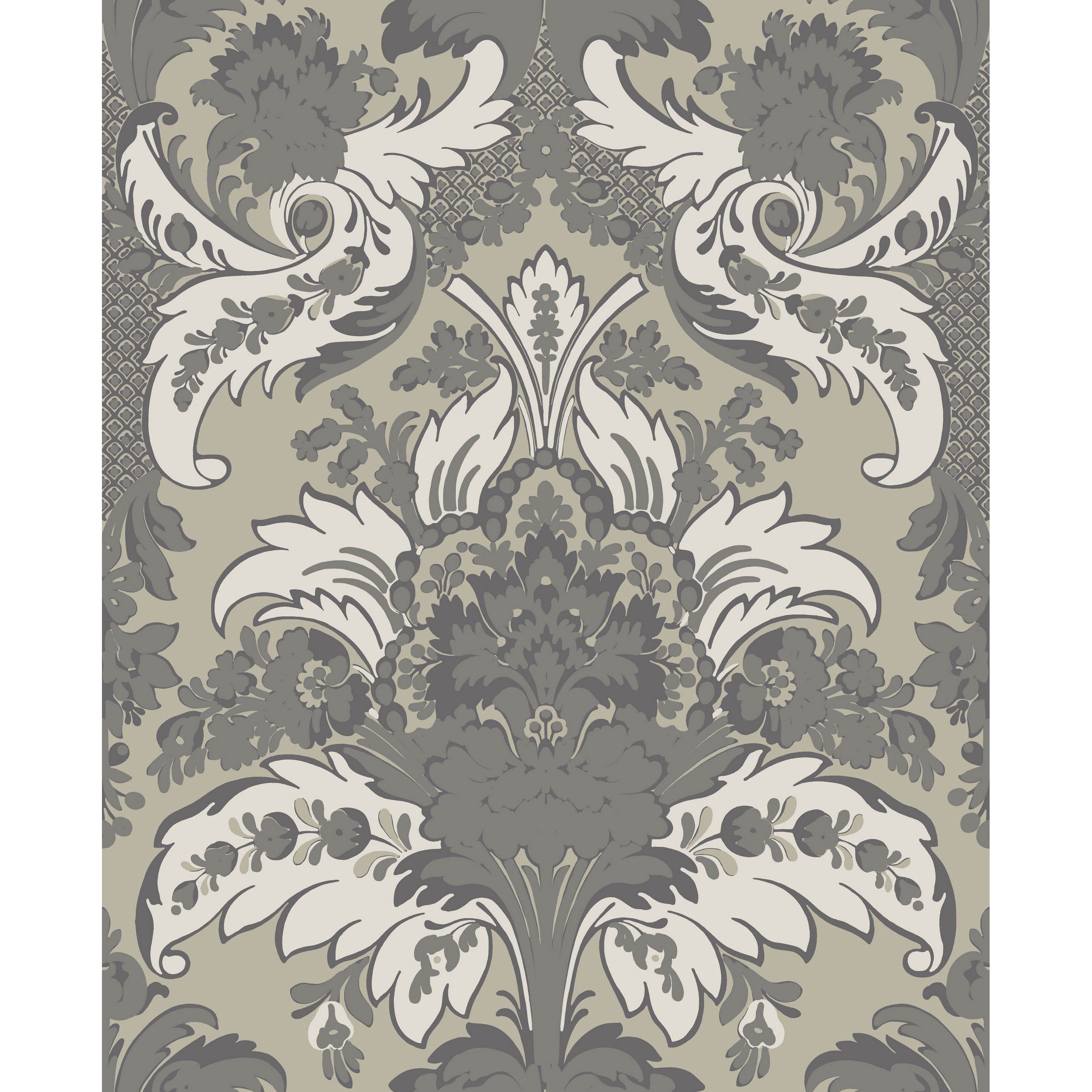 Aldwych - Silver And White - Cole & Son Wallpaper