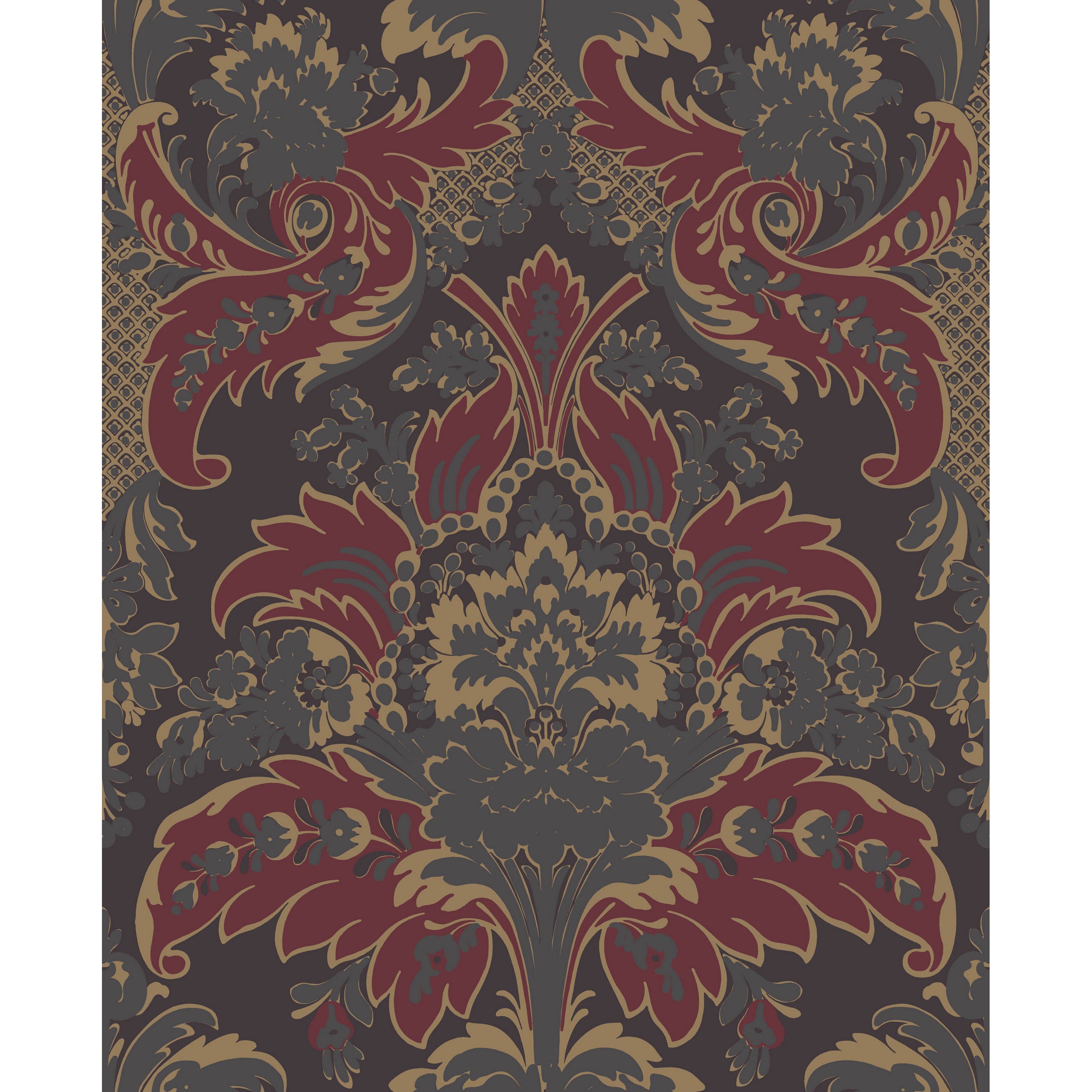 Aldwych - Red And Gold - Cole & Son Wallpaper