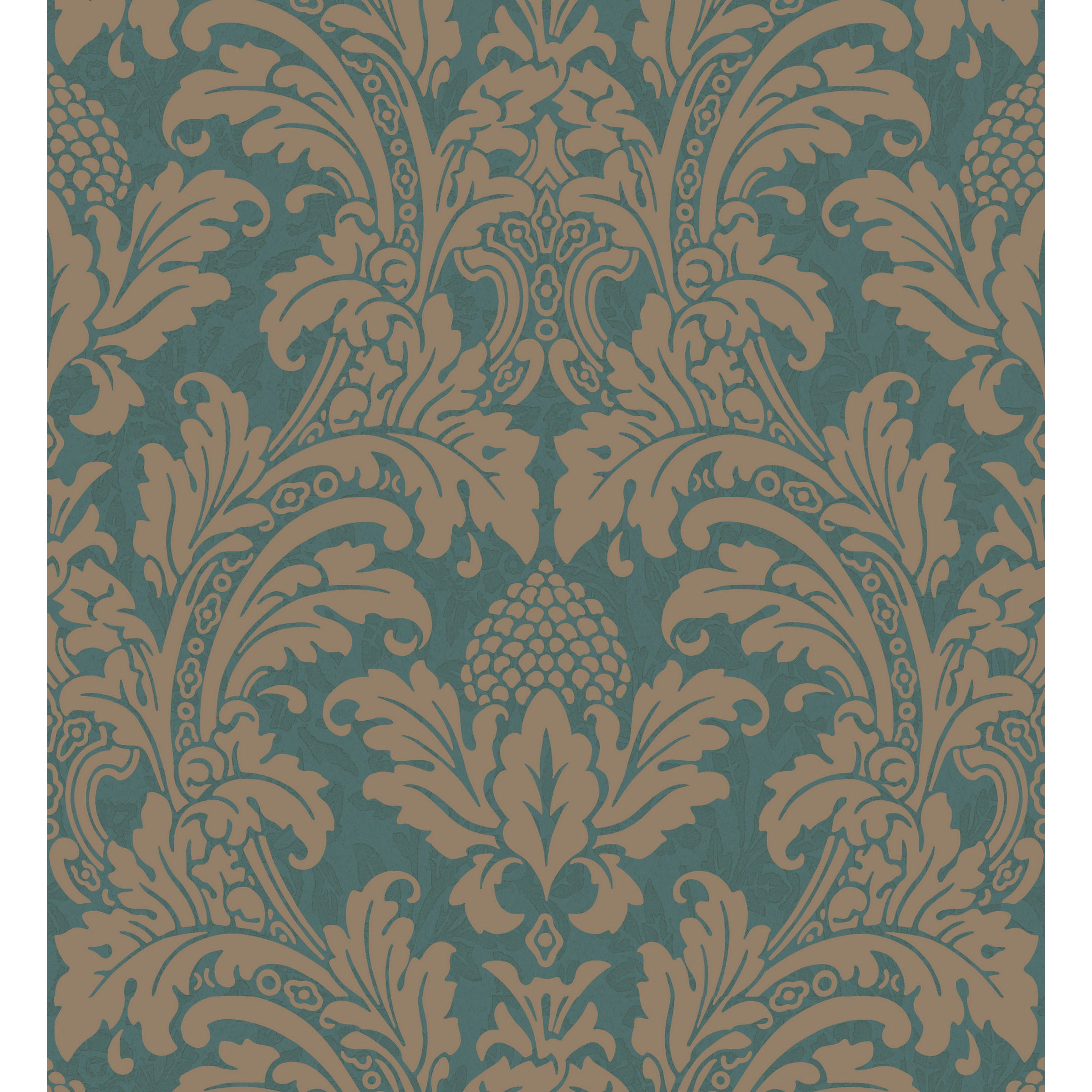 Blake - Teal And Silver - Cole & Son Wallpaper