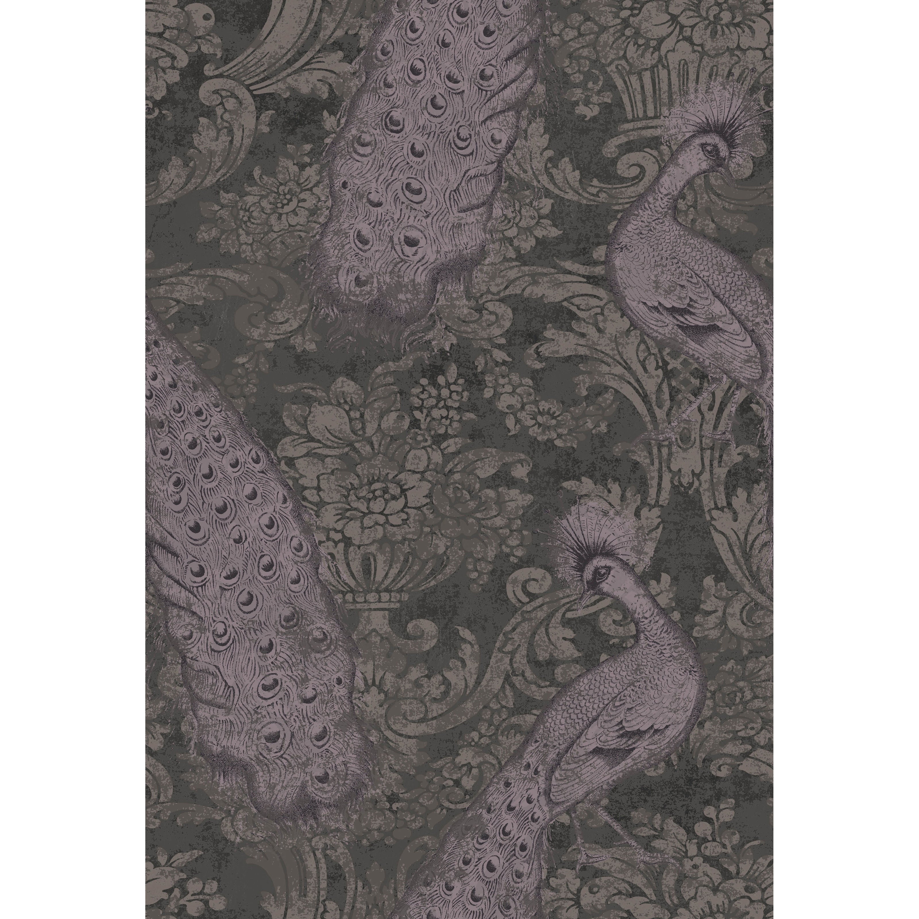 Byron - Amythest And Charcoal - Cole & Son Wallpaper