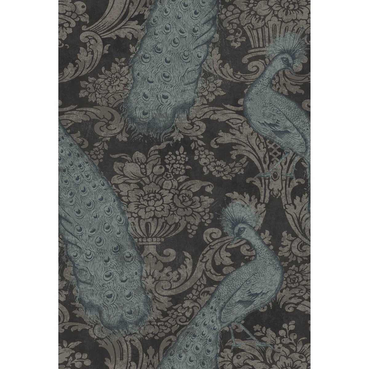 Byron - Teal And Graphite - COLE & SON Wallpaper