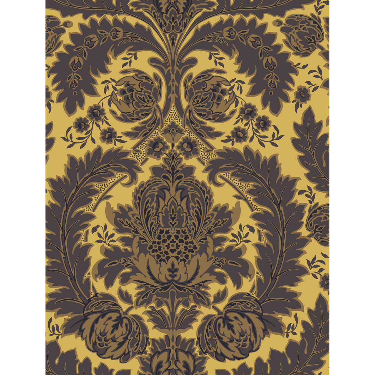 Coleridge - Yellow Gold And Black - COLE & SON Wallpaper